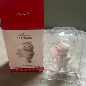 2017 Hallmark White Sparkle Snow Angel Ornament